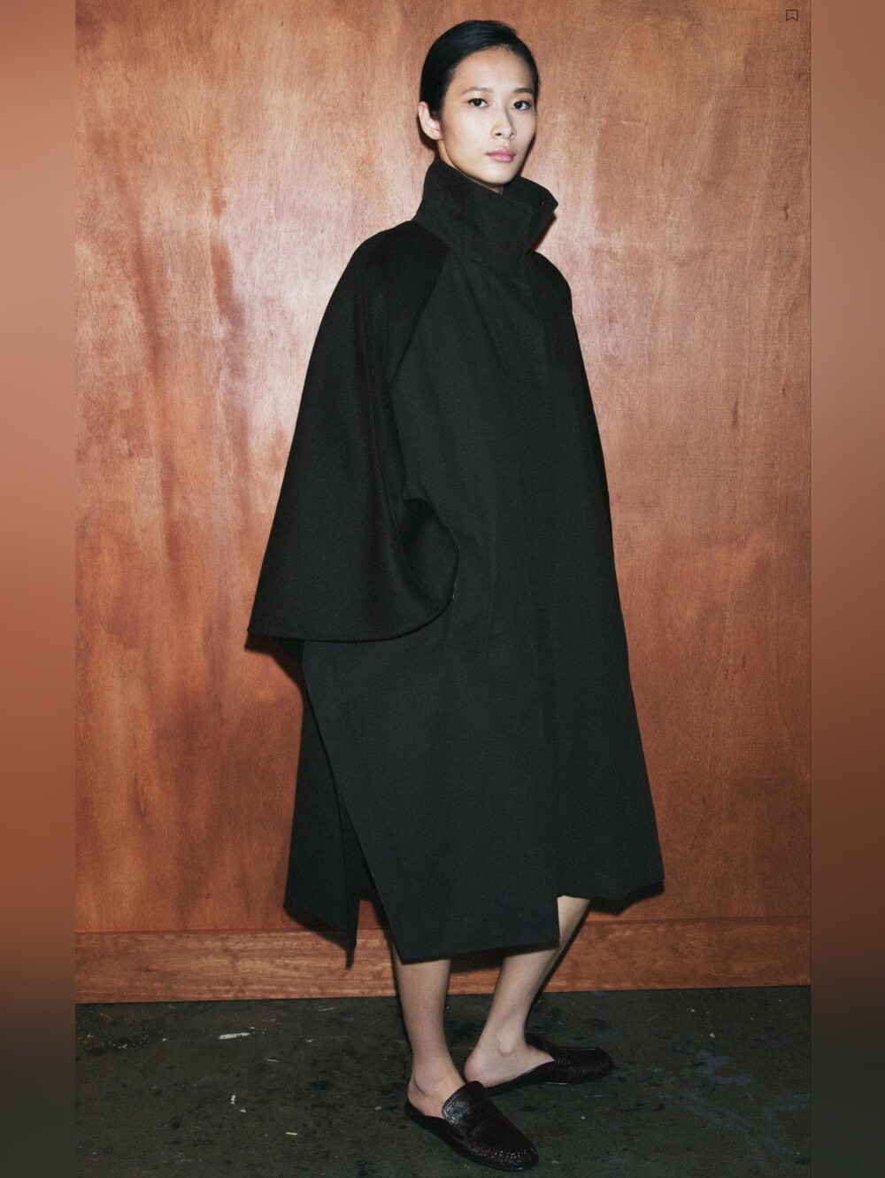 ZARA WOOL BLEND CAPE ZW COLLECTION  LIMITED ADDITION  SIZE  S